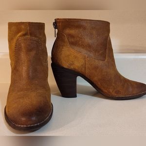 Dolce Vita Brown Leather Booties Ankle Boots Cabin Core